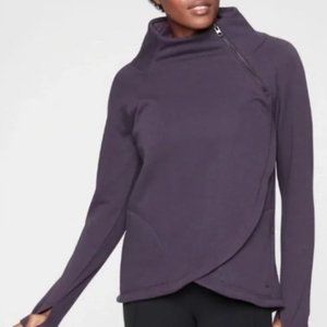 Athleta Cozy Karma Asym Pullover Purple in Size S